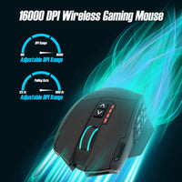 1 x RAW Customer Returns Rytaki Gamspeed V8 Pro Wireless MMO Gaming Mouse 16000 DPI USB Laser MMO Mouse with RGB lighting 16 programmable buttons 16000 DPI sampling rate 2.4G wireless mouse ergonomic design - RRP €59.48