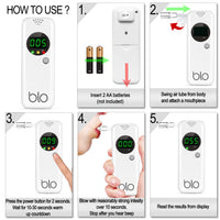 1 x RAW Customer Returns BLO Digital Ketone Breath Monitor for Diet, Weight Loss and Blood Sugar Management, Accurate Portable Ketosis Testing Device with 10 Mouthpieces, Fast Test Status Tracking - RRP €37.25