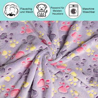 1 x Brand New Awaytail 1 pack of 3 dog blankets, dog fleece blanket for medium dogs, cat blanket, pet blanket, washable, purple, 80 x 60 cm - RRP €18.14