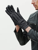 1 x Brand New YISEVEN Men s Leather Gloves Lined Touchscreen Slim Men Winter Touch Elegant Car Driver Lambskin Leather Gloves Men s Gloves Car Gloves Gifts Black S 8.5 Inches - RRP €15.99