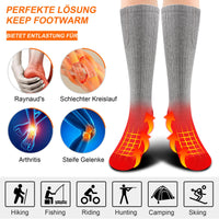 1 x RAW Customer Returns Svpro Heated Socks Electric Rechargeable Winter Thermal Socks with 3 Heating Levels for Men and Women Grey  - RRP €54.99