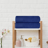 1 x RAW Customer Returns GLAMBURG Cotton 2 Pack Oversized Bath Towels 100 x 150 cm, Large Bath Towels, Ultra Absorbent, Compact, Eco-Friendly and 100 Recyclable, Quick Drying and Lightweight Towel - Navy Blue - RRP €17.99