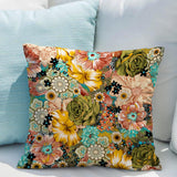 1 x Brand New Snylcce Cushion Cover 50x50cm Boho Ethnic Pillowcase Set of 2 Modern Mandala Cushion Covers Floral Pattern Bohemian Decorative Pillowcase for Bedroom Flower 2 - RRP €19.2