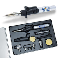 1 x RAW Customer Returns CCLIFE soldering iron set gas soldering iron 13 butane soldering iron up to 1300 C with flux solder wire soldering set for soldering, hot cutting, welding, pyrography, wood engraving, jewelry making upgrade  - RRP €28.82