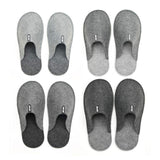 1 x RAW Customer Returns Lucky Sign set of 4 unisex guest slippers made of felt, small x-large, grey - RRP €29.99