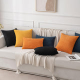 1 x Brand New MIULEE Corduroy Cushion Cover for Sofa Pillowcases Modern Durable Decorative Square Cushion Protectors for Living Room Living Room Chair Bed Bedroom Office 30x50 cm 2 Pieces Orange - RRP €20.4