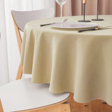 3 x Brand New Yeahshion Beige Rectangular Anti-Stain Tablecloth 140x200cm, Waterproof Polyester Tablecloth with Small Wavy Edge for Table, Dining Room, Restaurant - RRP €47.94