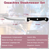 3 x Brand New HaWare 8 Piece Steak Knife Set - RRP €61.2