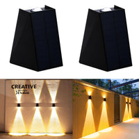 1 x RAW Customer Returns kpslucerna solar lamps for outdoors in the garden, 2 pieces solar light outdoor wall light, solar LED wall light up and down light decorative IP65 waterproof solar lamps for outdoors for the garden, lawn,  - RRP €20.16