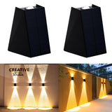 1 x RAW Customer Returns kpslucerna solar lamps for outdoors in the garden, 2 pieces solar light outdoor wall light, solar LED wall light up and down light decorative IP65 waterproof solar lamps for outdoors for the garden, lawn,  - RRP €20.16