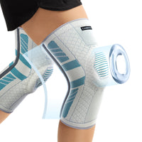 1 x RAW Customer Returns CAMBIVO 2 Pack Knee Brace Women Men, Knee Support with PMMA Side Stabilizers and Patella Pad, Bandage Knee Pads for Meniscus Tear, Arthritis, ACL, Joint Pain, Running, Volleyball, Sports - RRP €29.99