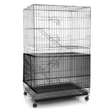 2 x RAW Customer Returns Extra Large Adjustable Bird Cage Cover Seed Feather Catcher Bird Cage Nylon Net Cover Soft Airy Skirt Protection for Parrots Parakeet Macaw Black  - RRP €28.2