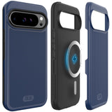 1 x RAW Customer Returns TUDIA MergeGrip Compatible for Google Pixel 9 Pro XL Case 2024, MagSafe Compatible Slim Dual Layer Raised Edge Non-Slip Magnetic Built-in Magnet Military Grade - Indigo Blue - RRP €24.99