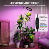 1 x RAW Customer Returns YUYMIKA 72 LED 10W Full Spectrum Plant Lamp, 360 Adjustable Flexible Hose Grow Light, Euro Plug, 3 9 12 Auto Timer, 11.8-59 inch Telescopic Pole Plant Light for Garden Plants Black  - RRP €24.86