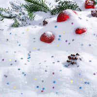 3 x Brand New Geosar 21.2 oz Christmas Artificial Snow and 1.8 oz Iridescent Snowflake Confetti Glitter Instant Snow PVC Snowflake Decoration for Christmas Wedding Birthday DIY Crafts White AB Color - RRP €57.6