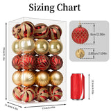 1 x RAW Customer Returns SHareconn 30pcs Christmas Tree Balls, 6cm Shatterproof Colorful Plastic Balls Ornaments for Christmas Tree, Holiday and Wedding Red and Gold, 60mm  - RRP €43.34