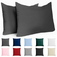 1 x RAW Customer Returns Pillowcase 60x40 Reinforced Cotton Pack of 2 - Anthracite - Tight Fabric 57 Threads cm - Pillowcase 40 x 60 - Oeko Tex Certification - Dreamzie - RRP €12.99