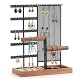 8 x Brand New GHIAKQYT Jewelry Stand Jewelry Holder Earring Stand Watch Stand, Jewelry Organizer, Earring Holder Jewelry Tree with Ring Tray Jewelry Storage for Necklaces, Earrings, Rings, Watches, Bracelets - RRP €160.48