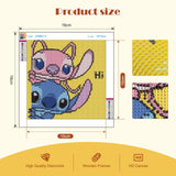 1 x Brand New MOGTAA 5D Stitch Diamond Painting with Wooden Frame, DIY Diamond Painting Pictures Set, Full Drill Diamond Painting for Children Girls Boys, Diamond Pictures Arts Craft for Home Wall Decor 18 x 18 cm - RRP €20.4