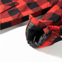 1 x RAW Customer Returns Coevals Club Men s Checked Flannel Shirt Checked Cotton Long Sleeve with Pocket Regular Fit Casual Shirt Sherpa Lining Jacket Hoody Coat Red Black 1 L  - RRP €59.0