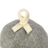 1 x RAW Customer Returns Natural Textile Sauna Hat Sauna Flower White - 100 organic wool felt hats - Protect your head from heat - English sauna e-book manual included - with embroidery - RRP €32.87