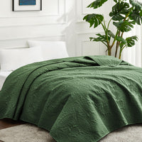 1 x RAW Customer Returns Love s cabin bedspread 240x260 olive green, ultra soft bed quilt lightweight microfiber bedspreads bed cover 240x260, modern bedspread with coin pattern for all seasons without pillowcase  - RRP €36.19