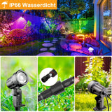 1 x RAW Customer Returns MEIKEE Solar Spotlight RGB with Remote Control 4 Pack Garden Lighting Solar 10 Colors 12 Cycle Modes 2 Brightness Timing Function IP66 Waterproof Solar Garden Lights for Outdoor Garden, Path, Tree - RRP €39.99