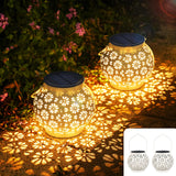 1 x RAW Customer Returns JOYCREATOR Solar Lanterns for Outdoors 2 Pack, IP65 Weatherproof Metal Solar Lantern for Outdoors Hanging, LED Solar Lamps for Outdoors Garden Decoration for Outdoors Porch Table Balcony Patio Path White  - RRP €31.47