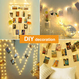 1 x RAW Customer Returns bitjam LED photo clips fairy lights for room decoration, 3M 30LED fairy lights with 15 clips photos fairy lights wall battery-operated fairy lights pictures for walls, windows, Christmas, warm white - RRP €9.56