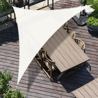 1 x RAW Customer Returns SUNNY GUARD Sun Sail Triangle 3x3x4.25m Sun Protection Breathable HDPE UV Protection for Balcony Terrace Garden, Cream - RRP €29.99