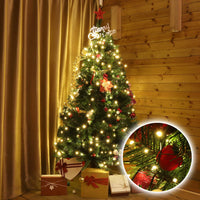 1 x RAW Customer Returns SALCAR 2m Christmas tree lighting with ring and 8 garlands, 280 LED throw light chain Christmas tree for 150cm, 180cm, 210cm, 240cm fir tree - warm white - RRP €29.99