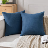 3 x Brand New MIULEE Set of 2 Pillowcases Chenille Cushion Covers Cushion Cover Decorative Pillow Cases with Hidden Zipper Suitable for Bedroom Living Room 45x45cm Dark Blue - RRP €68.4