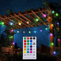 1 x RAW Customer Returns StarryEver LED fairy lights outdoor colorful, expandable 30 2 bulbs fairy lights outdoor power, 16 colors 9M G40 outdoor fairy lights with remote control timer for garden balcony terrace yard party decoration - RRP €51.99