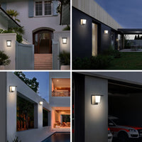 1 x RAW Customer Returns FLORNIA Grey outdoor light, outdoor lamp, LED wall light for balcony, garden 4000K 800LM 13W IP65  - RRP €39.33