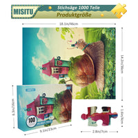 18 x Brand New MISITU Puzzle 100 pieces cartoon pattern - snail and house - puzzle for beginners or older people - RRP €199.62