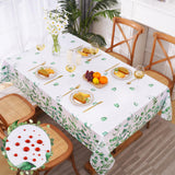 1 x RAW Customer Returns Yrendenge Leaf Tablecloth Spring Summer Garden Flowers Tablecloth Outdoor Washable Tablecloth Laminated Water-Repellent Tablecloth,Garden,Picnic,Party,Garden,Living Room,130x220cm - RRP €19.55