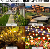 1 x RAW Customer Returns Liyade Solar Lights for Outdoor Garden, 4 Pack 8LED Firefly Solar, 8 Modes Firefly Garden Lights with Remote Control, Solar Garden Lights for Balcony Yard Patio Garden Decor - RRP €19.99