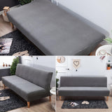 1 x RAW Customer Returns Carvapet Elastic Sofa Cover Without Armrest Sofa Throw Sofa Cover Armless Anti-Slip Clic Clac Sofa Cover Couch Cover Gray  - RRP €32.5