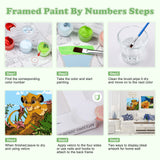 2 x Brand New NAIMOER 4 Pieces Framed Paint By Numbers Kids Kit, DIY Acrylic Pigment Paint By Numbers Children Adults, Paint By Numbers Kits Cartoon Paint By Numbers Canvas for Home Decor 8x8in  - RRP €38.32