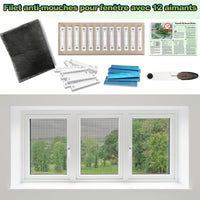 4 x RAW Customer Returns Fly screen window mosquito net can be cut to size up to 150 x 130 cm - RRP €64.28