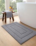 1 x RAW Customer Returns DEXI bath mat, non-slip, soft bathroom rug, water-absorbent, bath mat, machine washable, bath mat for shower, bathtub and toilet - grey, 40 x 60 cm - RRP €19.99