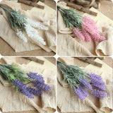 1 x Brand New huaao Pack of 6 Lavender Artificial Flowers Like Real 33 cm Simulation Lavender Bouquet Fake Flowers Plants Bouquet for Vase Home Wedding Parties Office Balcony Garden Cream - RRP €20.4