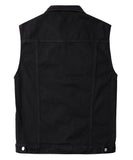 1 x RAW Customer Returns KTWOLEN Men s Denim Vest Vintage Jeans Vest Outdoor Biker Vest Leisure Sleeveless Jacket Motorcycle Vest Trucker Vest Denim Vest for Men, Black, XL - RRP €40.99