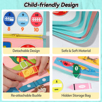 6 x Brand New Liberry Montessori Busy Board Boy Girl, Sensory Toy from 1 2 3 Years Toddlers Birthday Gift, Preschool STEM Learning Activities, Baby Travel Book Toy - RRP €90.72