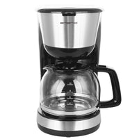 1 x RAW Customer Returns Emerio CME-122933, filter coffee machine, 1.25l for up to 10 cups of fresh coffee, removable permanent filter, anti-drip function, glass coffee pot, auto-off, 1000 watts, black silver - RRP €28.76