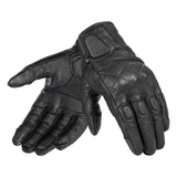 1 x RAW Customer Returns BORLENI Touch Screen Goatskin Leather Motorcycle Gloves with Full Finger Knuckle Protection for Men Breathable for Summer Black XL - RRP €35.99