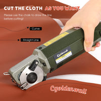 1 x RAW Customer Returns CGOLDENWALL YJ-50 Portable Industrial Fabric Cutter with 20mm Larger Cutting Thickness Electric Scissor with 50mm Knife Ideal for Cutting Suede Textile Leather Paper - RRP €89.0