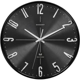 1 x RAW Customer Returns GOODERY radio wall clock 30 cm quiet 3D Large, modern, analogue wall clock without loud ticking noises, almost silent Decoration for every wall clock, radio Radio controlled clock black silver  - RRP €35.28