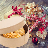 1 x RAW Customer Returns CLISPEED 5-pack of round cardboard boxes decorative boxes for gifts nesting boxes made of papier-m ch cookie containers for gifts cake boxes gift boxes 6x4x2 shipping boxes kraft paper - RRP €25.0