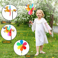 4 x Brand New Windmill for children, Darryy 54cm windmill for garden, windmill animal, windmill colorful, 3D windmill, windmill toy, plastic windmill, windmill decoration, windmill bee, ladybug, dragonfly, peacock C  - RRP €81.6